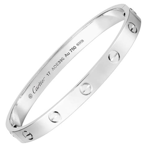 white gold cartier bangle